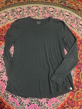 FIGS Super Soft Long Sleeve Underscrub Gray Pima Cotton T Shirt Size Medium